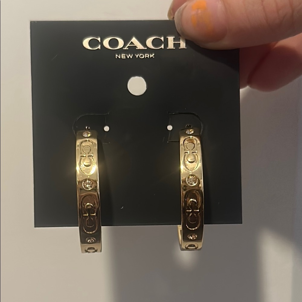 Coach Gold Hoop Earrings